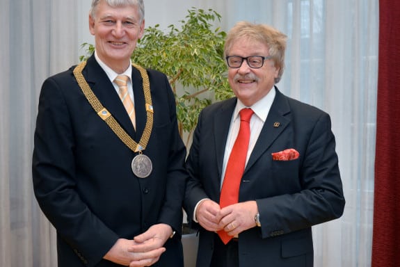 Prof. Dr. Max Kerner mit dem ehemaligen Rektor der RWTH Aachen, Prof. Dr. Ernst Schmachtenberg