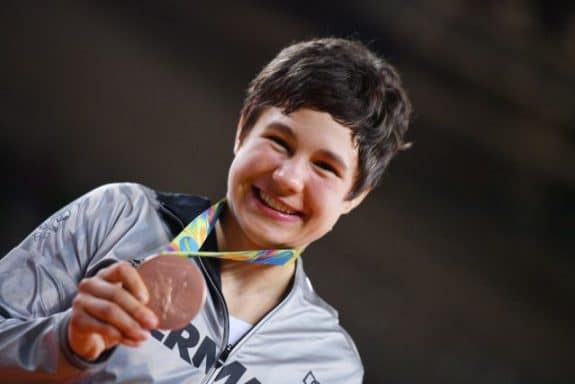 Laura Vargas Koch, promovierende Mathematikstudentin an der RWTH, hat am 10. August 2016  die Bronze-Medaille im Judo bei den Olympischen Spielen in Rio de Janeiro gewonnen, in der 70 Kilogramm-Klasse.  Foto: Lukas Schulze_dpa