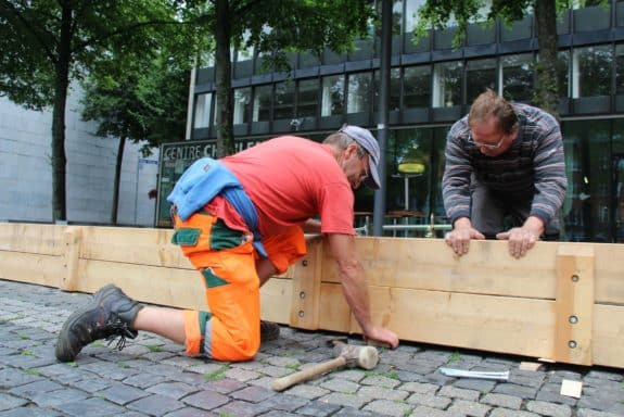 Die Jungs vom Stadtbetrieb wissen, was sie tun. (Foto: Stadt Aachen_Nadine Jungblut)