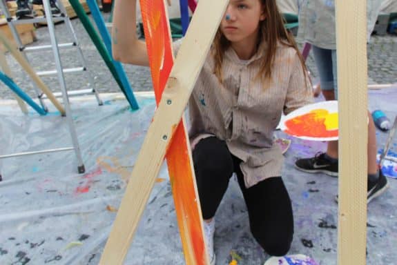 ...und anmalen... (Foto Stadt Aachen)