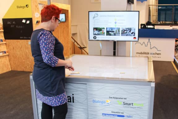 Anderea Gadeib und ihr Planungstisch Pop up (Foto_Stadt Aachen)