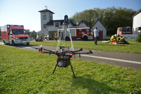 Drohne-Einsatzstelle_VirtualDisaster_Uniklinikum Aachen