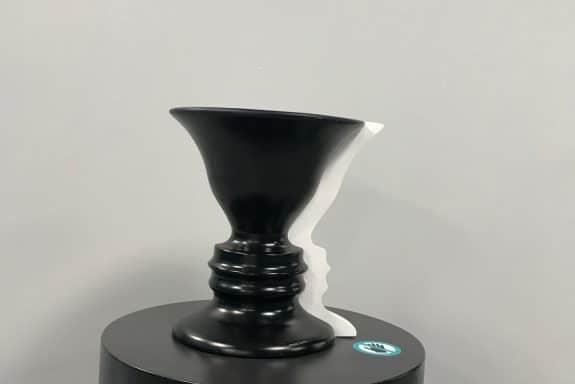 Was erkennt ihr? Eine Vase oder sich anschauende Gesichter?