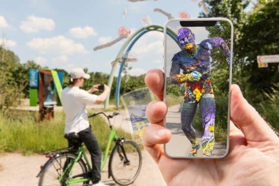 Foto am „Rur Tor Grünmetropole“ in Hückelhoven-Millich im Juni 2021.