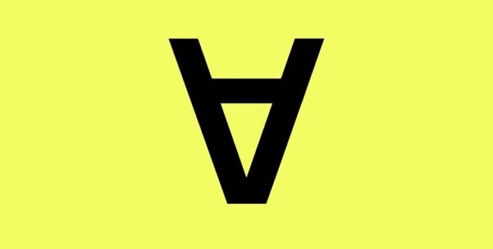 umgedrehtes A als Logo des Theater Aachen